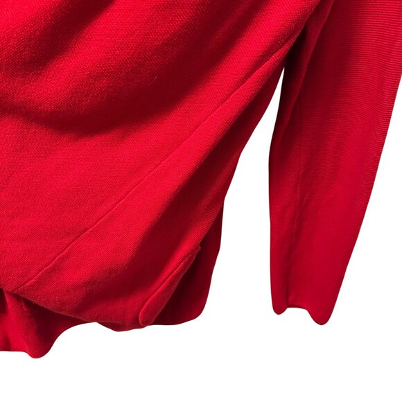 Talbots Womens Open Front Cardigan Sweater Sz 2X Red Cotton Pockets - Picture 8 of 12